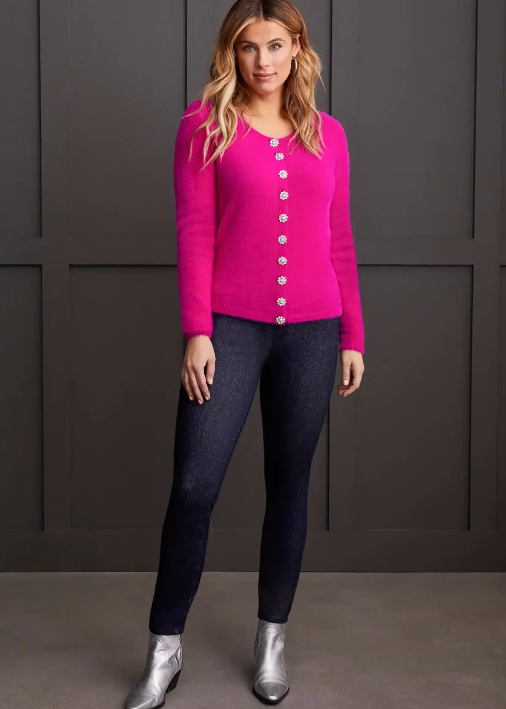 Tribal Glitz slim leg jean