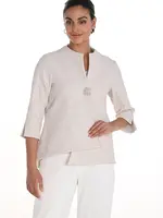 Frank Lyman Woven mandarin collar jacket