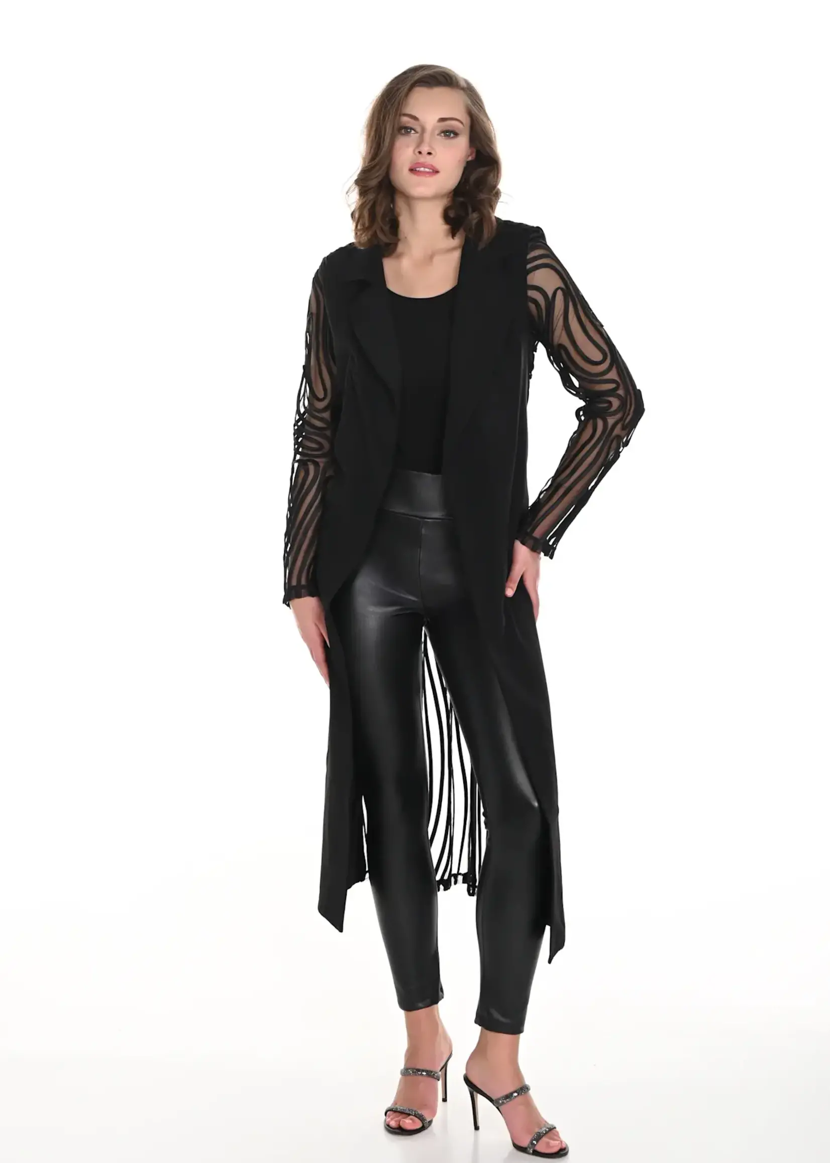 Frank Lyman Brooch long blazer duster
