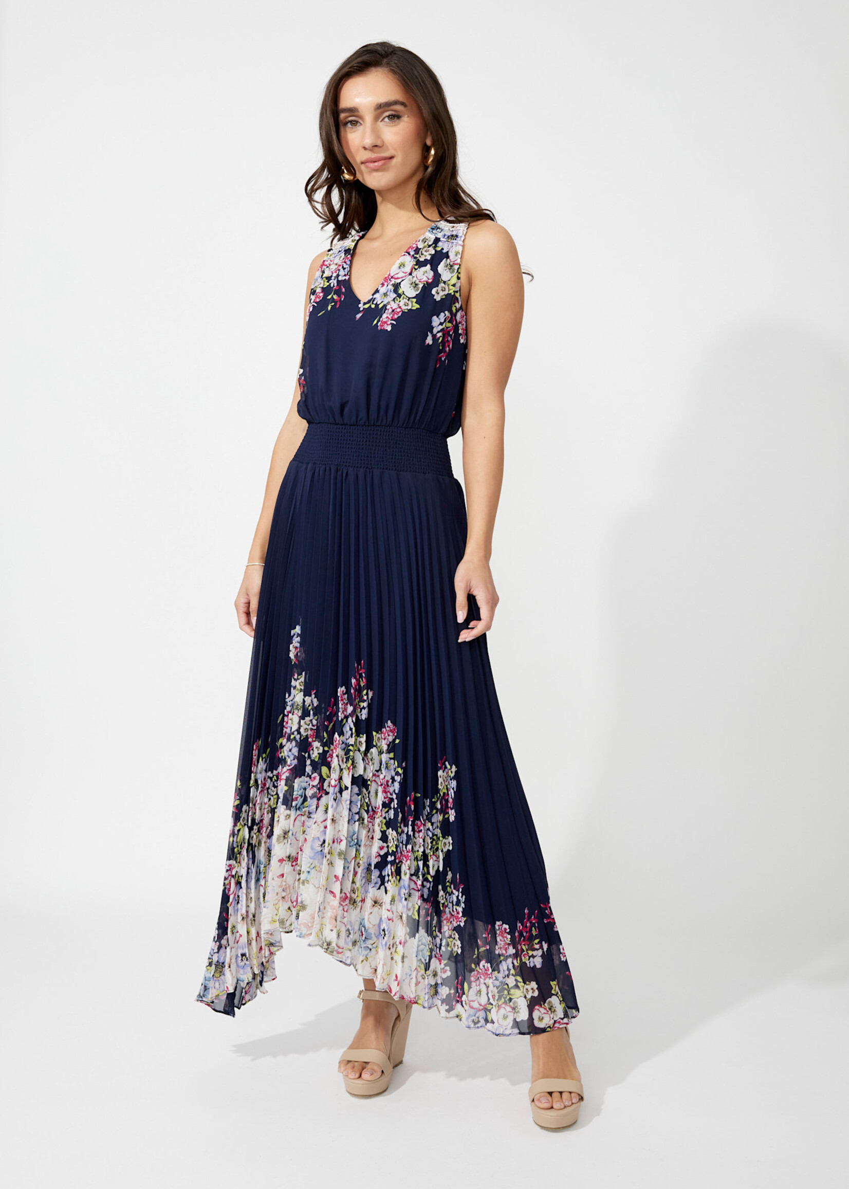 Frank Lyman Floral A-line maxi dress