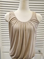 Angela Mara Puckered hem tank