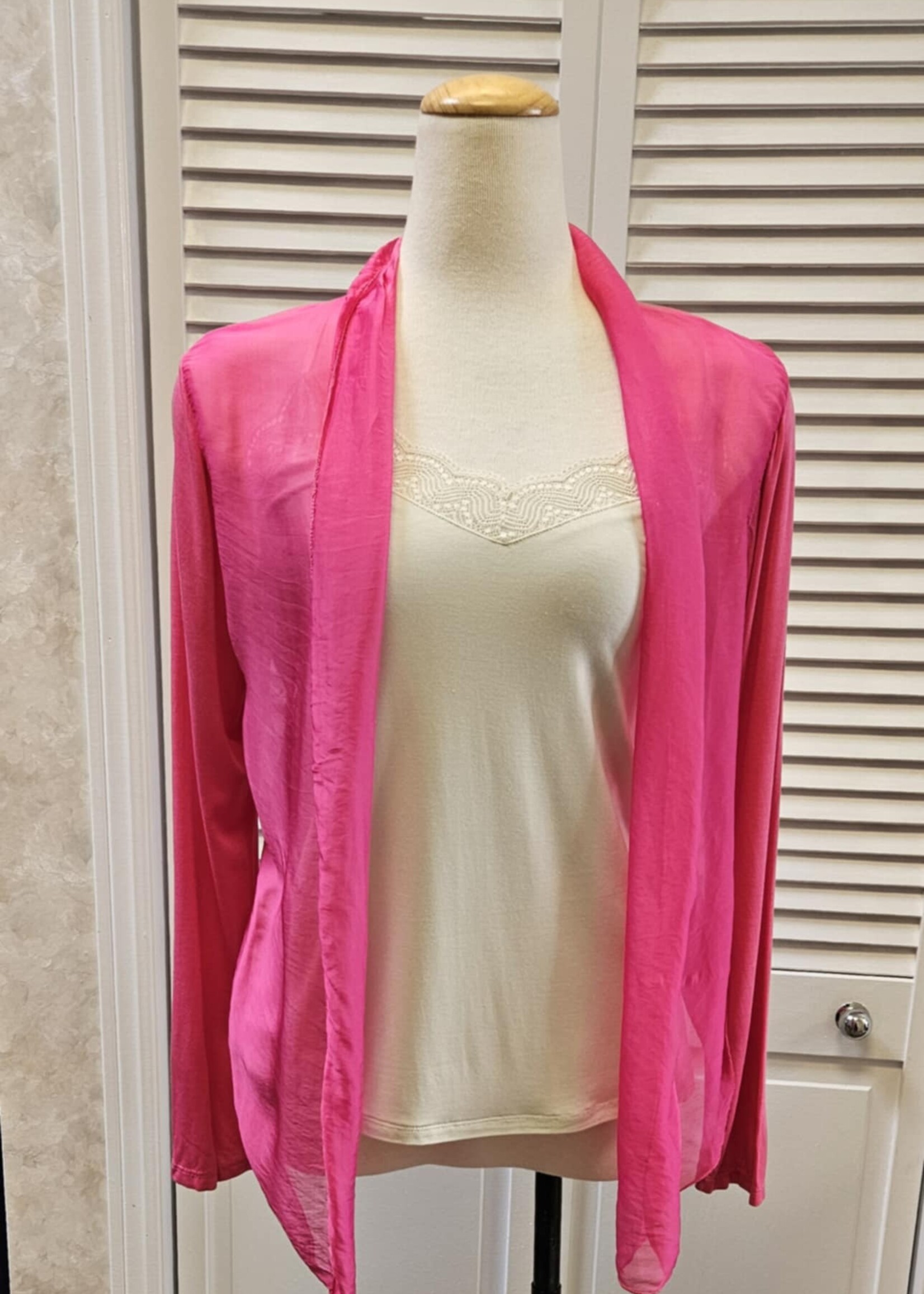 Angela Mara Silk/ linen mix open cover-up