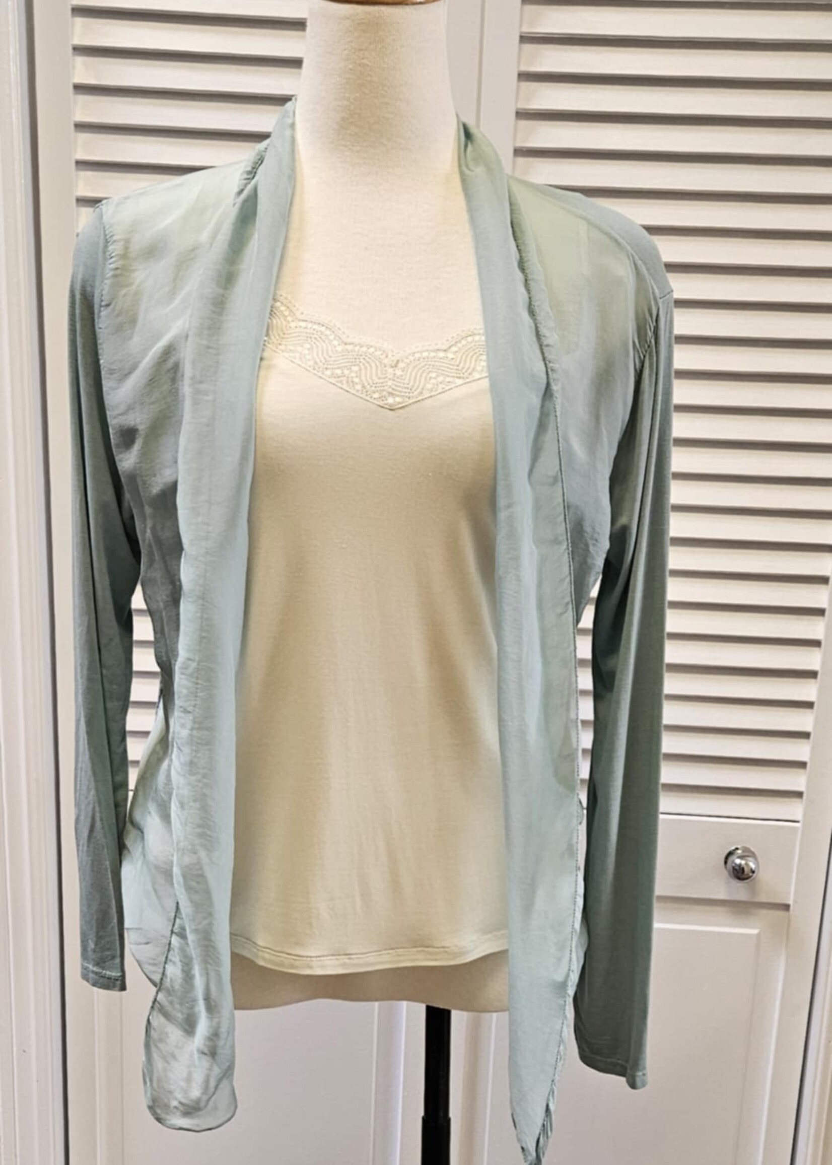 Angela Mara Silk/ linen mix open cover-up