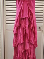 Angela Mara Linen tiered maxi dress