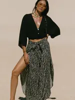 Tribal Cover-up printed sash pant