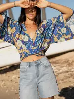 Tribal High waisted embroidered short