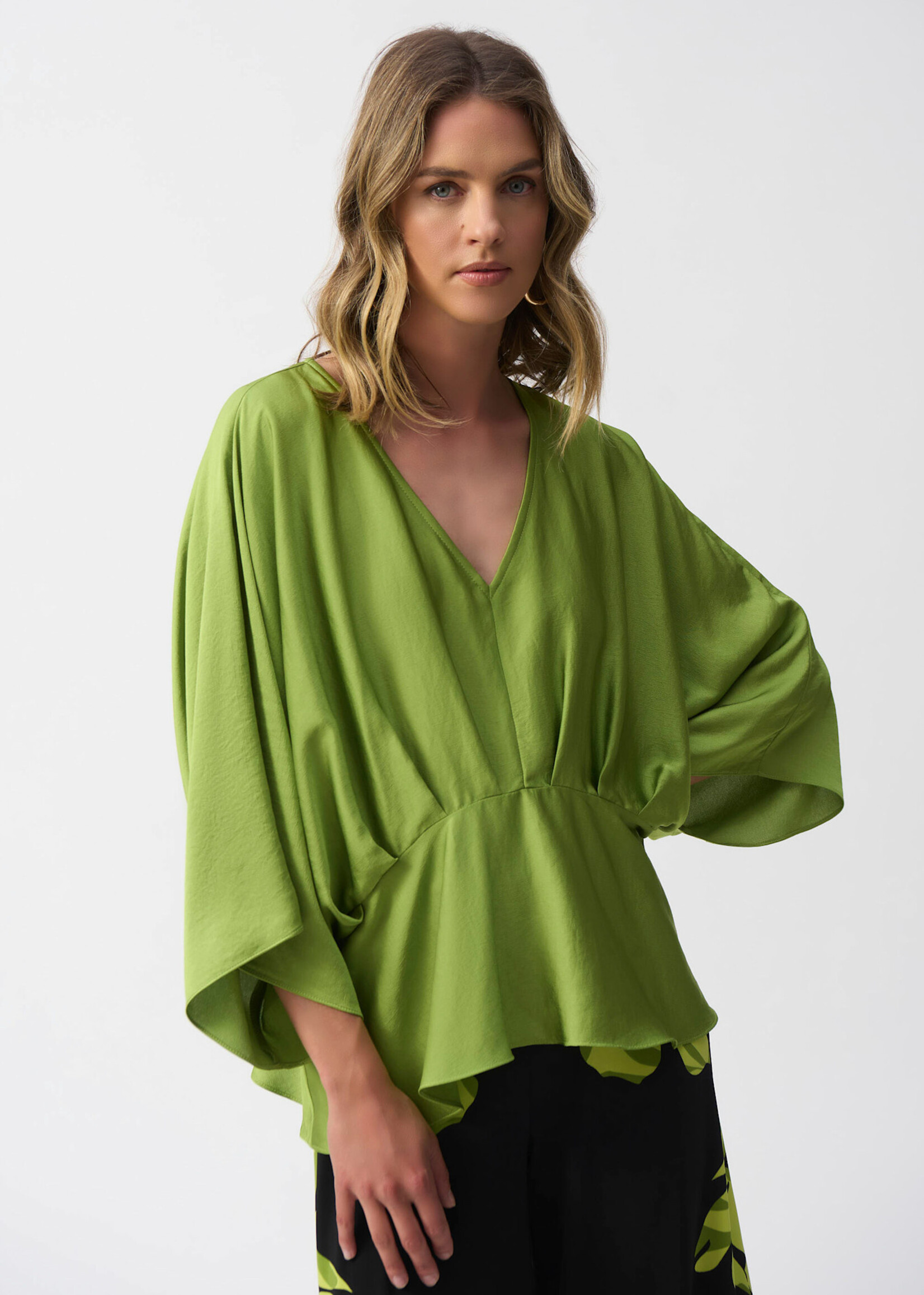 Joseph Ribkoff Satin peplum blouse