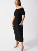 Joseph Ribkoff Silk knit off shoulder midi