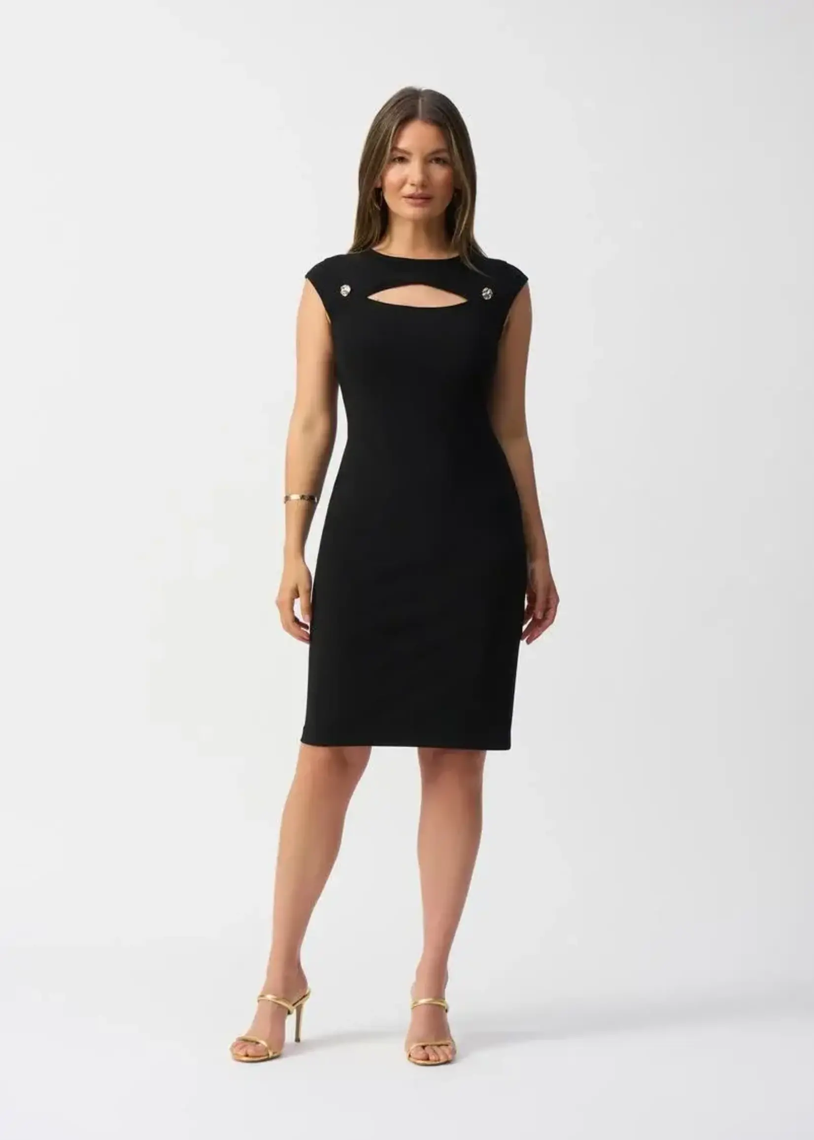 Joseph Ribkoff Sheath knee length cut- out dress