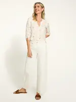 French Dressing Jeans Olivia wide frayed hem jean