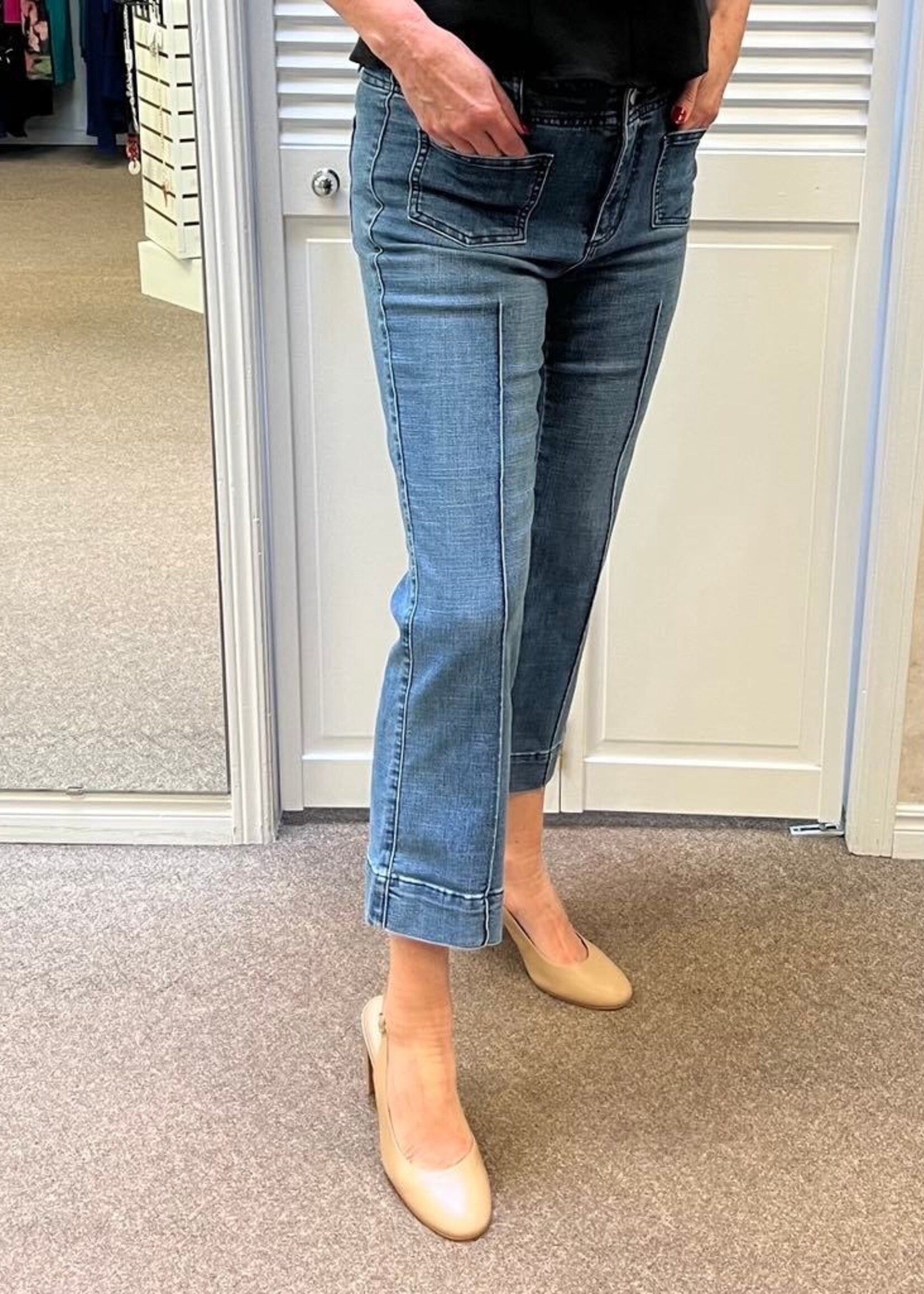 French Dressing Jeans Wide leg crop jean