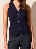 Tribal Sweater vest w/ wood buttons