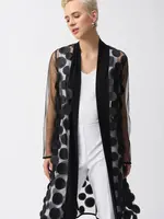 Joseph Ribkoff 3D dot mesh duster