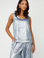 Frank Lyman Metallic layered v-neck tank