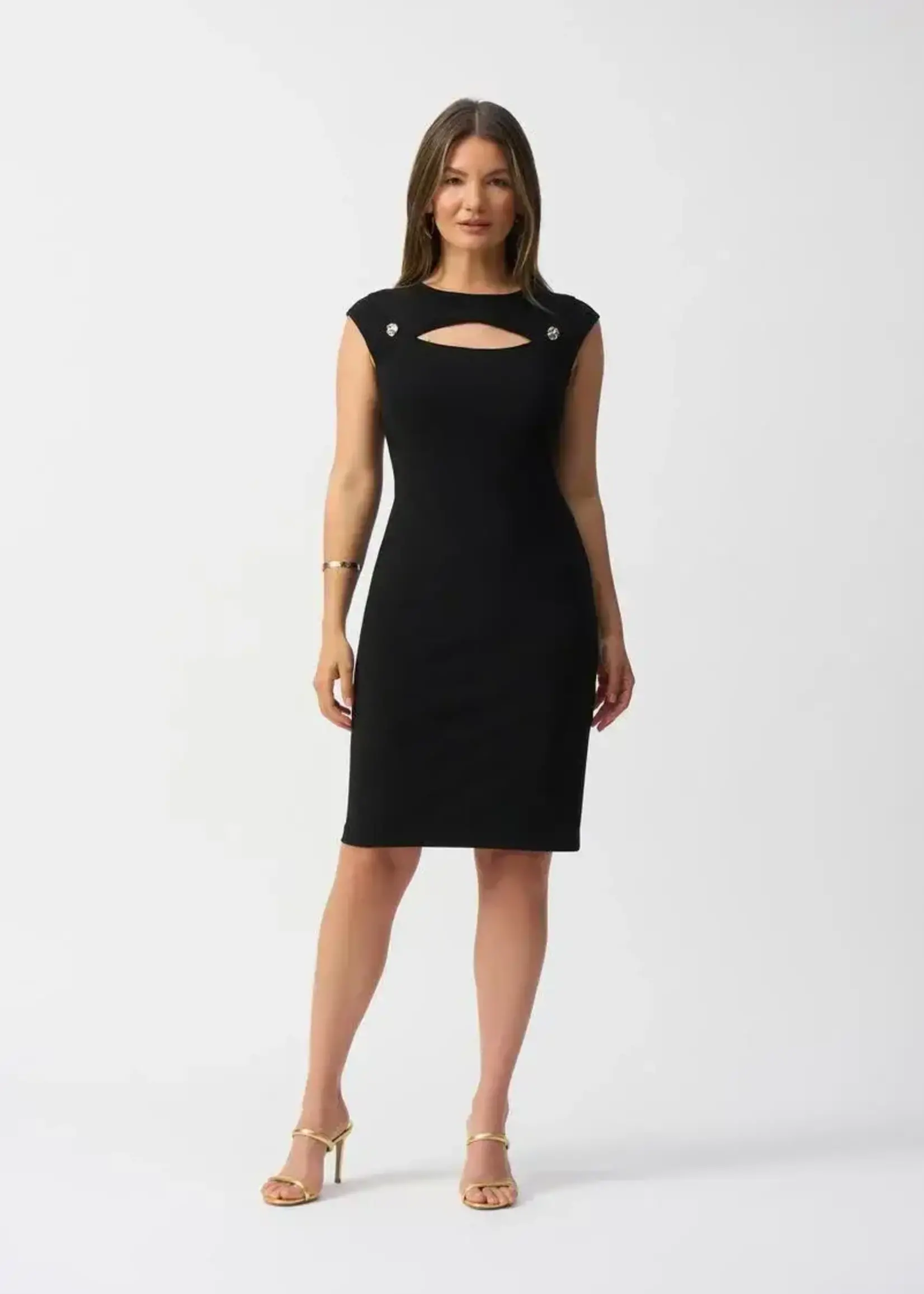 Joseph Ribkoff Sheath knee length cut- out dress