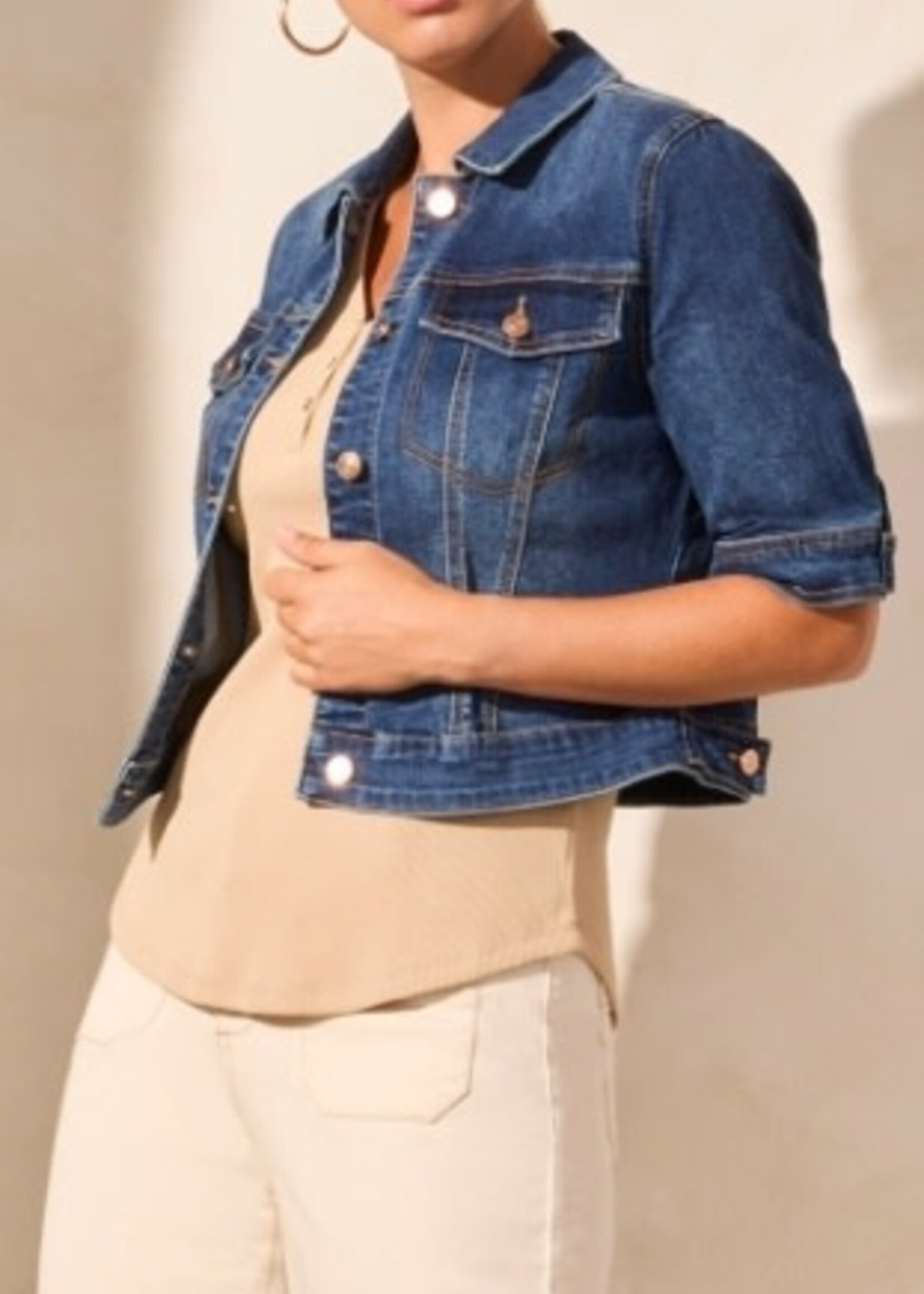 Tribal Denim 3/4 sleeve jkt