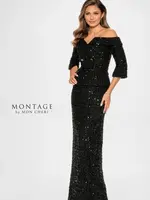 Montage 3D Tweed off- shoulder w/ skirt & pant