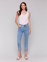 Charlie B Embroidered Hem Jeans