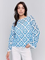 Charlie B Cotton Blend Crochet Top