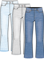 Tribal Curvy Flare Crop Jean