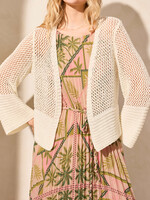 Tribal Stitch Bell Sleeve Cardi