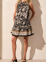 Tribal Printed Sleeveless A-Line Dress