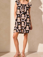 Tribal Printed Cap Sleeve Summer Dress