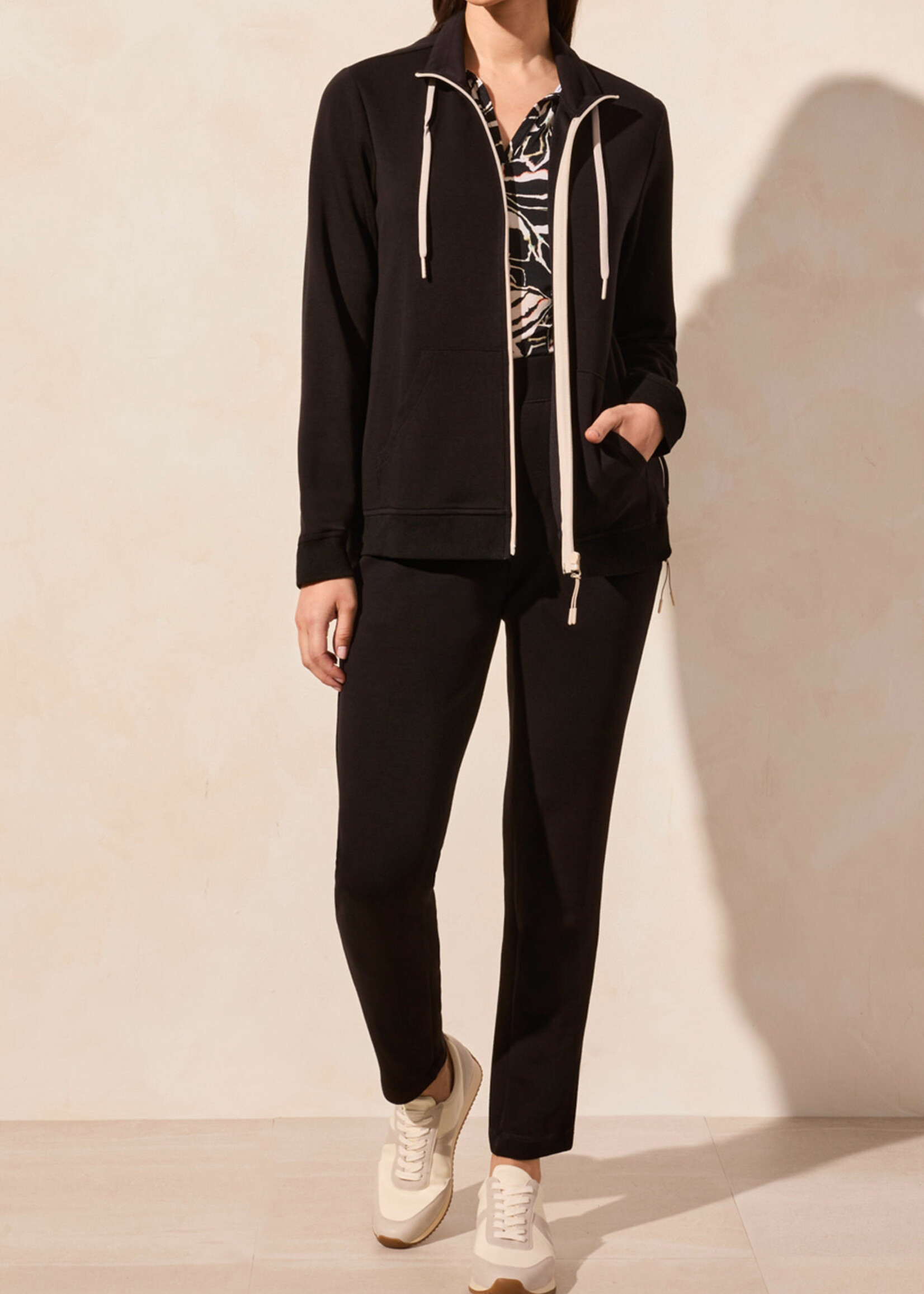 Tribal Mock Neck Scuba Cardi
