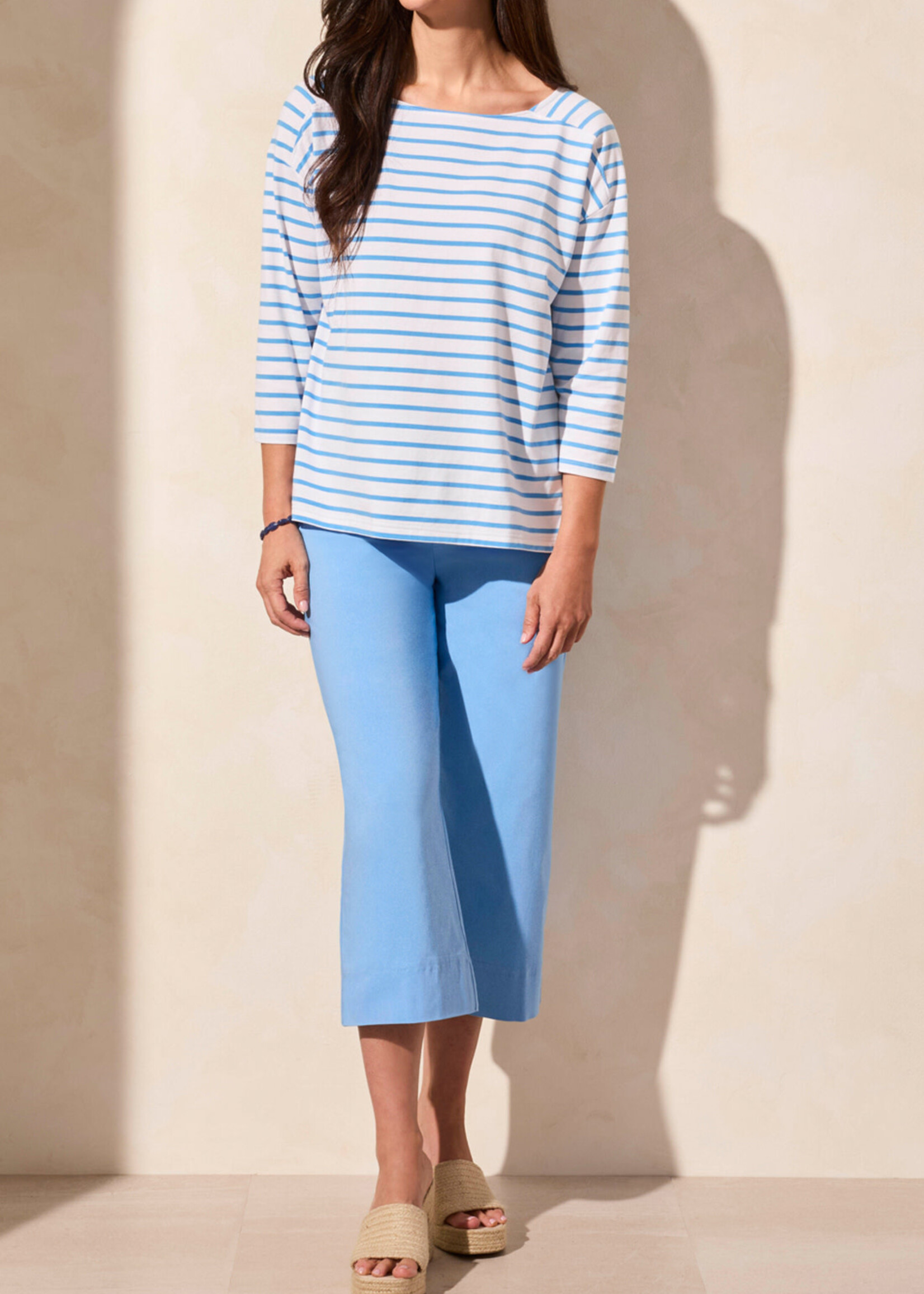 Tribal Boat Neck 3/4 Sleeve Top