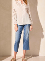 Tribal Embroidered Cut- Out Blouse