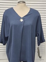 Lasania Drop Sleeve V-Neck Top