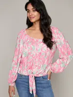 Carre Noir Off- Shoulder Tie Front Blouse