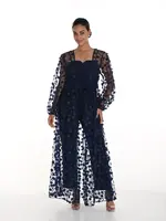 Frank Lyman 3D Floral Duster w/ Jumpsuit