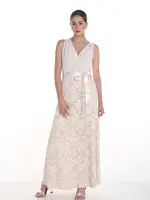 Frank Lyman Self Belt V-neck Formal Dress