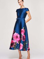 Kay Unger Ina Bateau A-line Tea Length Dress