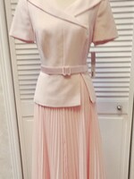 Kay Unger Mila Fooler Pleated Skirt Tea Length Dress
