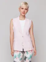 Charlie B Linen Tailored One Button Vest