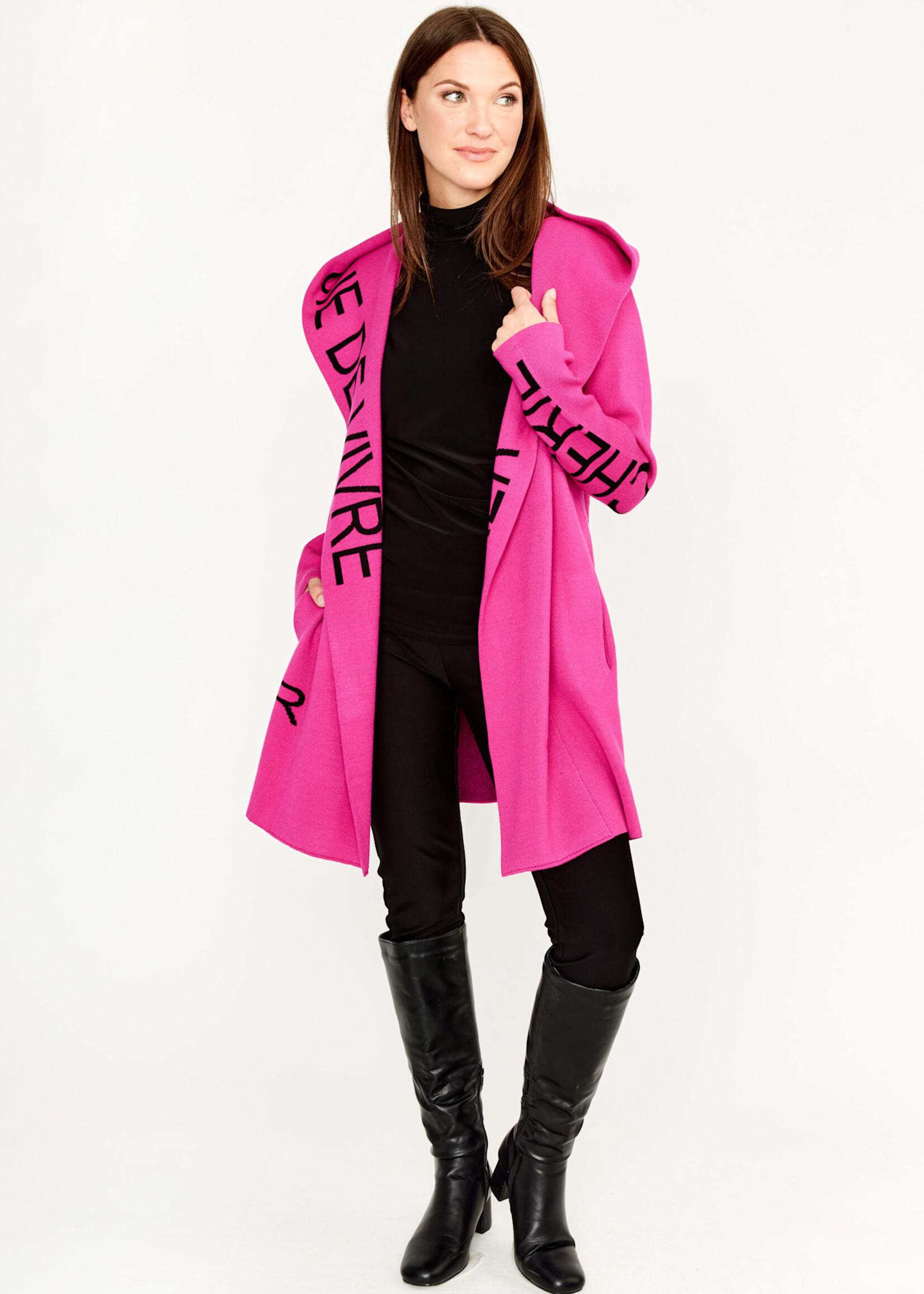 Frank Lyman Long Hooded Cardigan