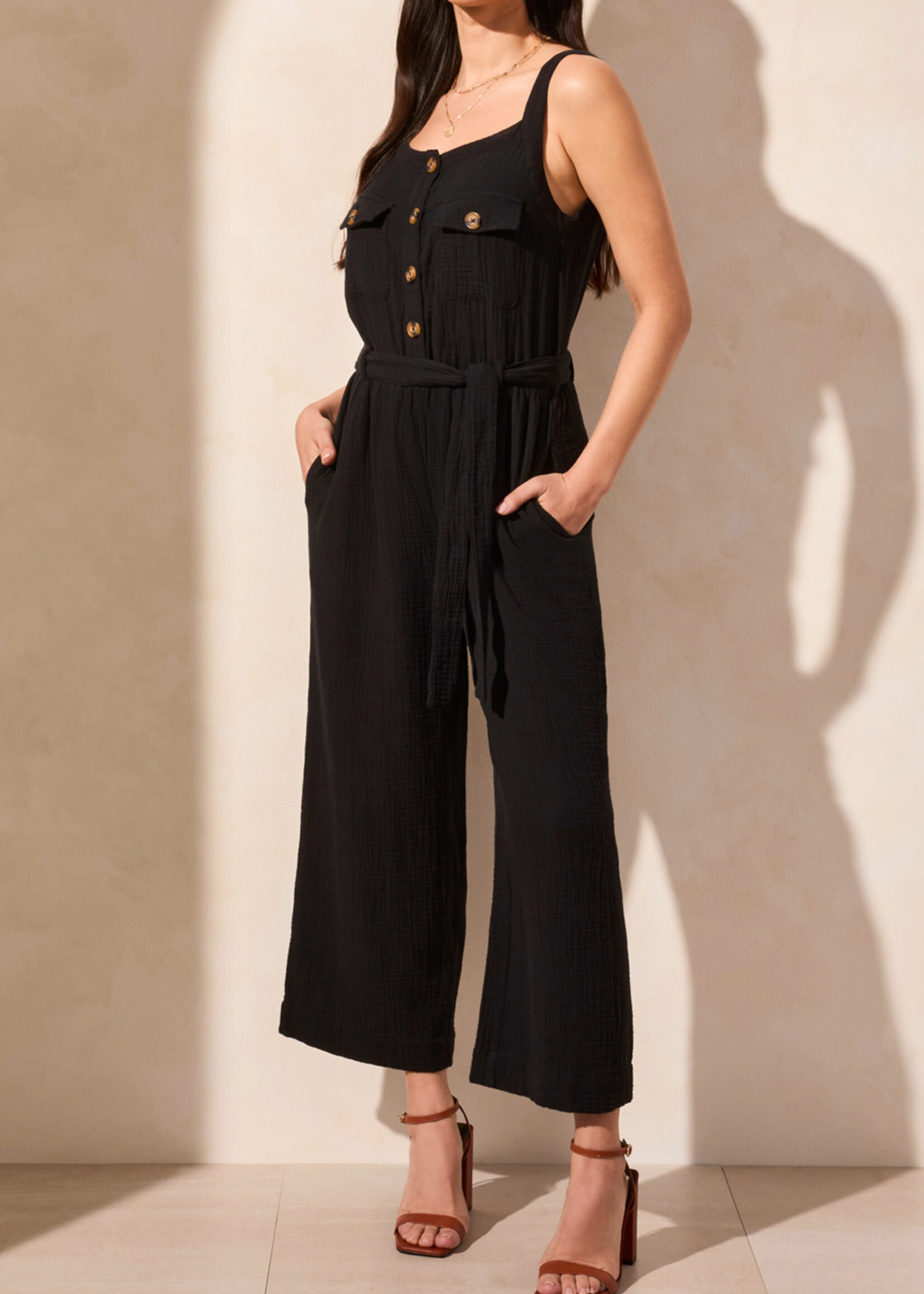 Tribal Cotton Gauze Belted Jumper