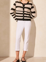 Tribal Round Neck Crochet Button Cardi