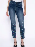 Picadilly Flower Embroidered Jean