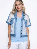 Picadilly Denim/  Mesh Button Jkt.
