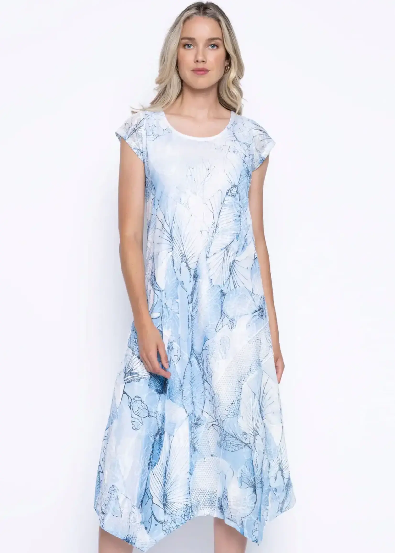 Picadilly Printed Cap Sleeve Dress