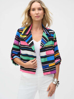 Joseph Ribkoff Abstract Puff Sleeve Blazer
