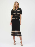 Joseph Ribkoff 2pc Knit Crop Button Top & Skirt