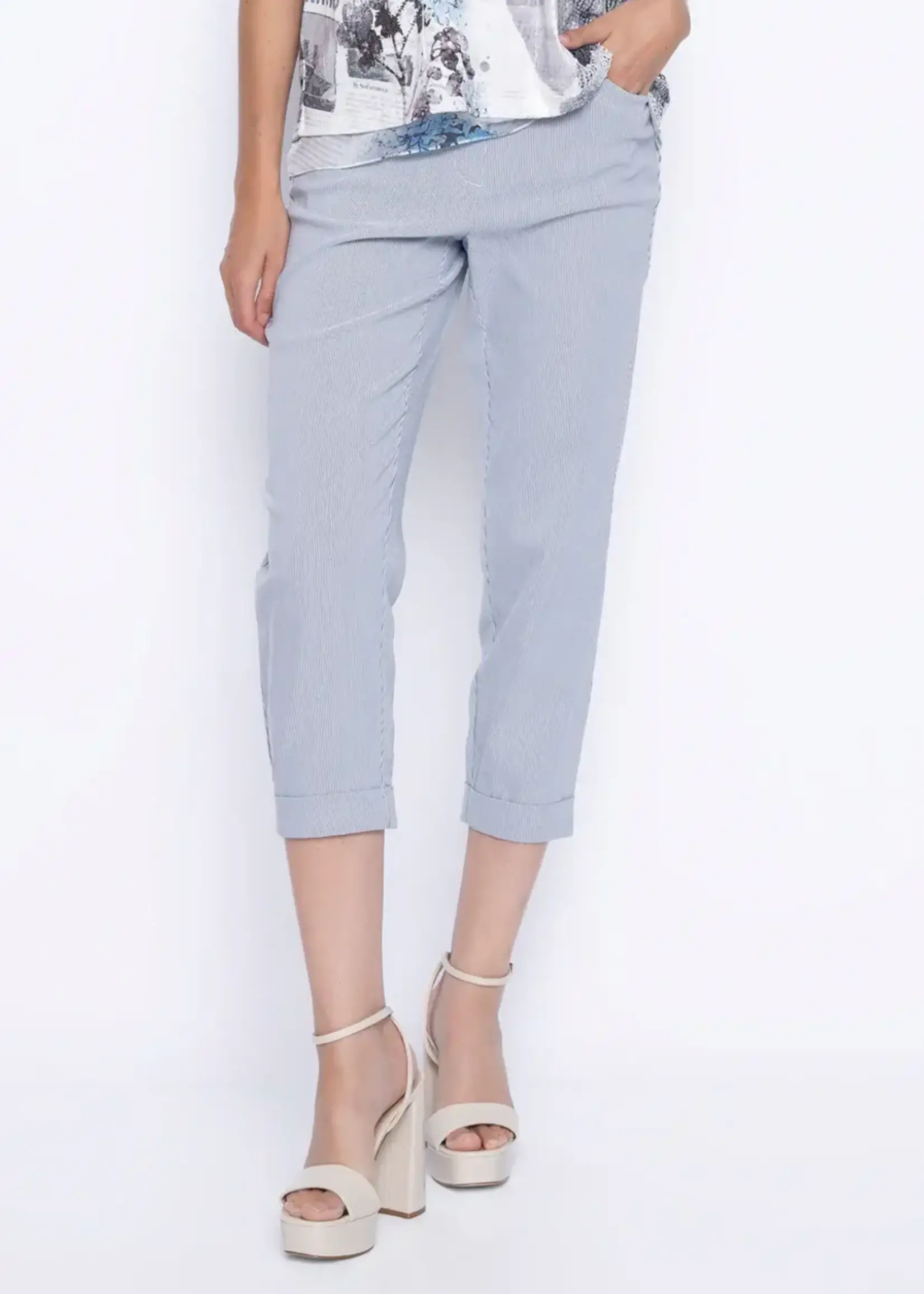 Picadilly Bengaline Stripe Capri