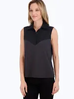 Foxcroft Point Collar Layering Tank Blouse