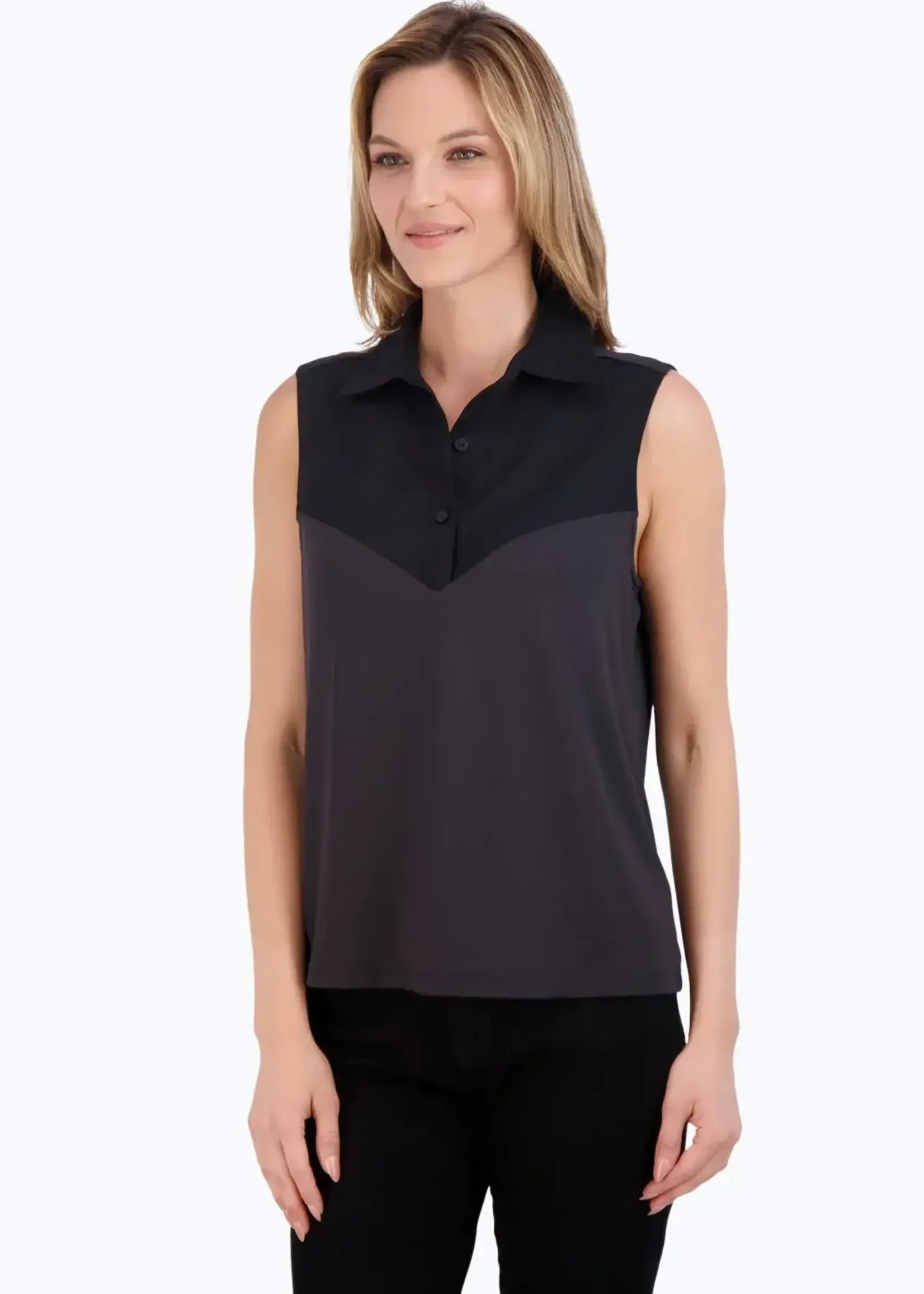 Foxcroft Point Collar Layering Tank Blouse