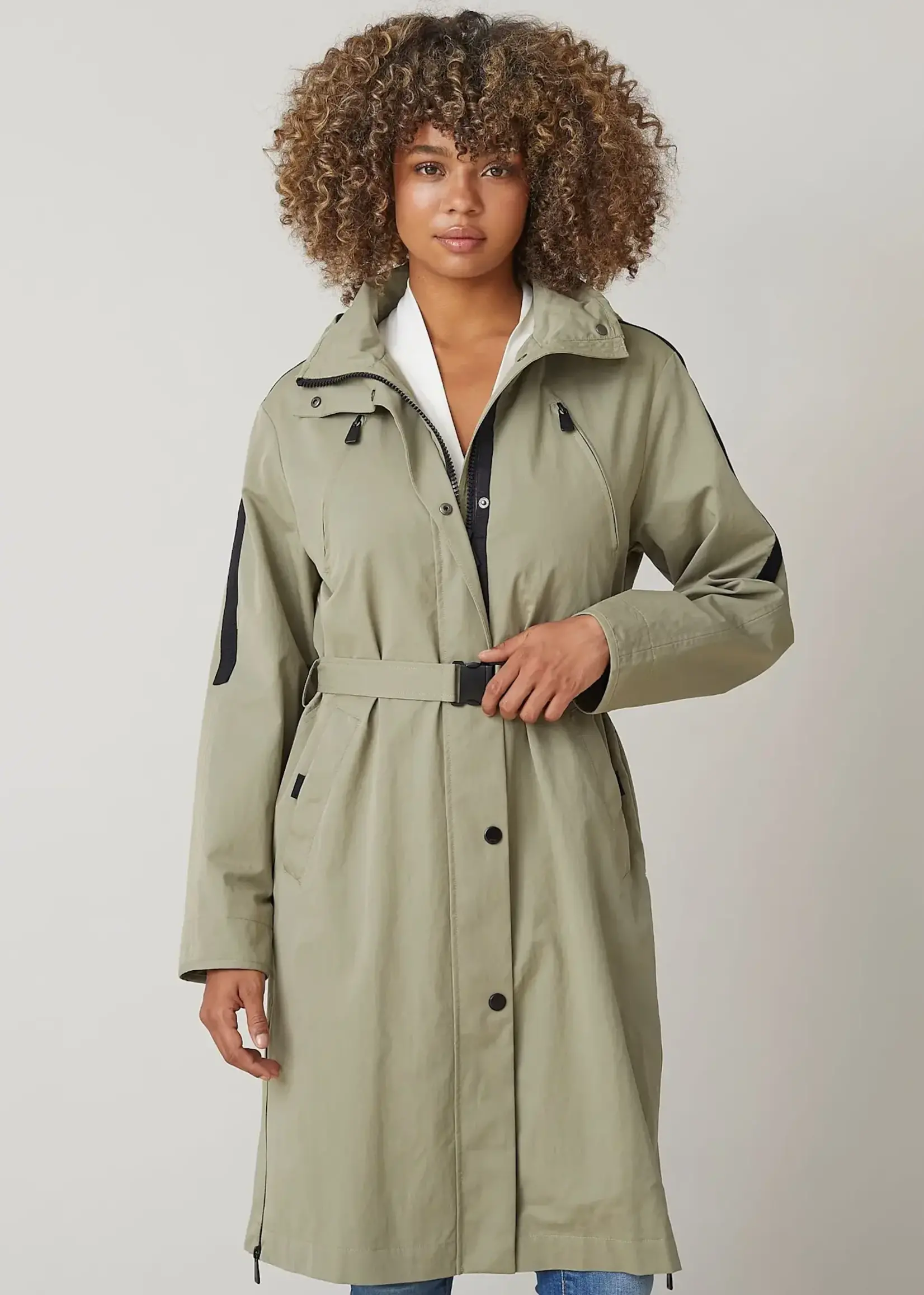 Junge Long Belted Waist Spring Coat