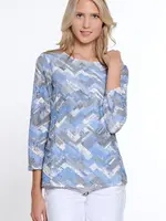 Multiples Lace Knit 3/4 Sleeve Top